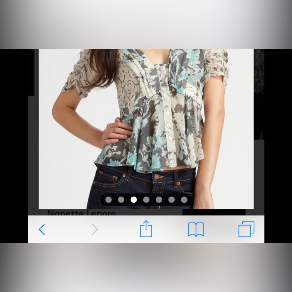 Nanette Lepore silk chiffon top 10